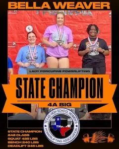 We Like To Sponsor The Champs 😉🧡bella Weaver Wins Gold In The 242 Weight Class And Is The 4a